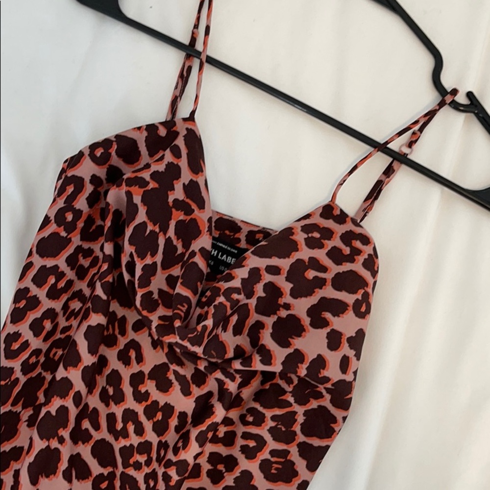 MIDI cheetah cowl dress